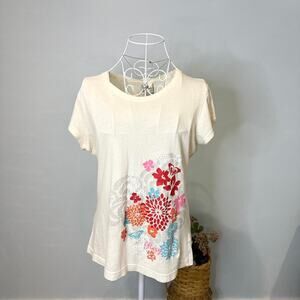 Cute vintage y2k Roxy floral logo t-shirt